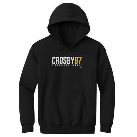 Pittsburgh Penguins Sidney Crosby Kids Youth Hoodie Kids Youth Hoodie 500 LEVEL Black S Kids Youth Hoodie