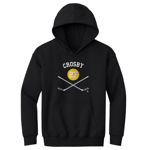 Pittsburgh Penguins Sidney Crosby Kids Youth Hoodie Kids Youth Hoodie 500 LEVEL Black S Kids Youth Hoodie