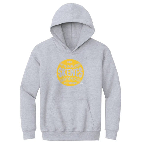 Pittsburgh Pirates Paul Skenes Kids Youth Hoodie Kids Youth Hoodie 500 LEVEL Gray S Kids Youth Hoodie