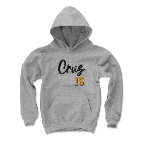 Pittsburgh Pirates Oneil Cruz Kids Youth Hoodie Kids Youth Hoodie 500 LEVEL Gray S Kids Youth Hoodie