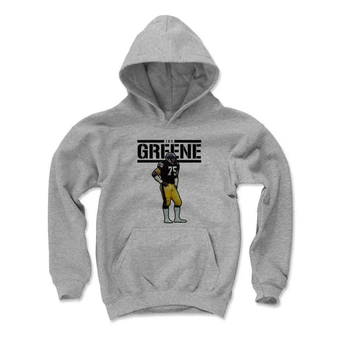 Joe Greene Play K Kids Youth Hoodie Kids Youth Hoodie 500 LEVEL Gray S Kids Youth Hoodie