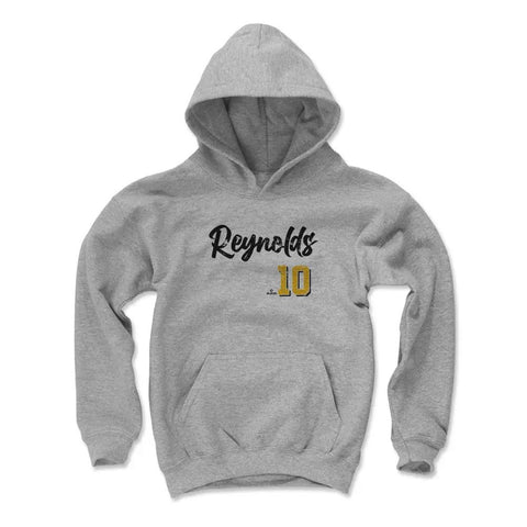 Pittsburgh Pirates Bryan Reynolds Kids Youth Hoodie Kids Youth Hoodie 500 LEVEL Gray S Kids Youth Hoodie