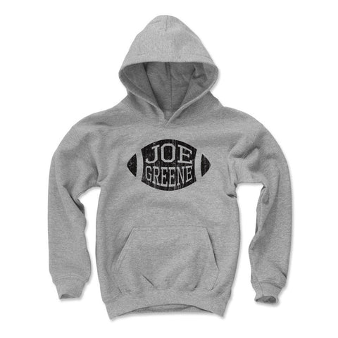 Joe Greene Football K Kids Youth Hoodie Kids Youth Hoodie 500 LEVEL Gray S Kids Youth Hoodie