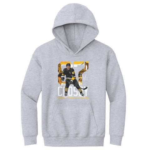 Pittsburgh Penguins Sidney Crosby Kids Youth Hoodie Kids Youth Hoodie 500 LEVEL Gray S Kids Youth Hoodie