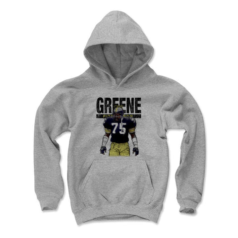 Joe Greene Sketch K Kids Youth Hoodie Kids Youth Hoodie 500 LEVEL Gray S Kids Youth Hoodie