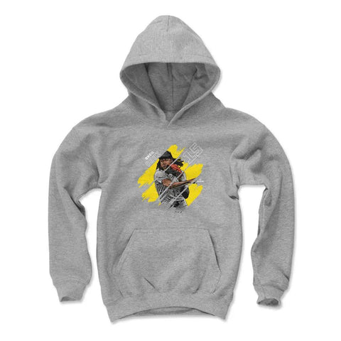 Pittsburgh Pirates Oneil Cruz Kids Youth Hoodie Kids Youth Hoodie 500 LEVEL Gray S Kids Youth Hoodie