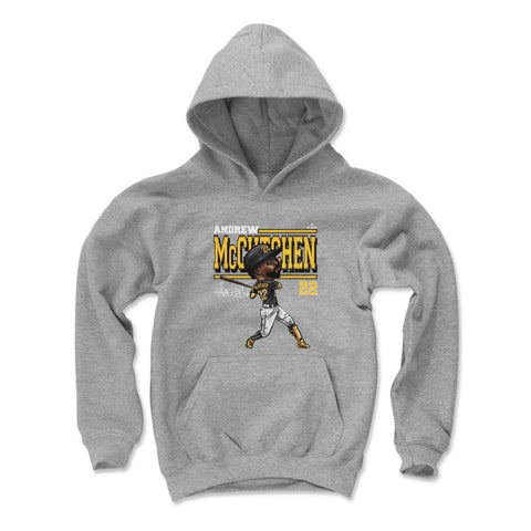 Pittsburgh Pirates Andrew McCutchen Kids Youth Hoodie Kids Youth Hoodie 500 LEVEL Gray S Kids Youth Hoodie