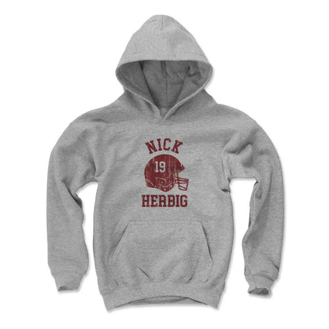 Nick Herbig College Helmet Font Kids Youth Hoodie Kids Youth Hoodie 500 LEVEL   