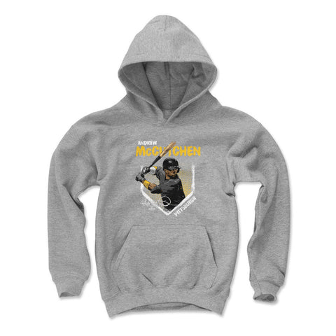 Pittsburgh Pirates Andrew McCutchen Kids Youth Hoodie Kids Youth Hoodie 500 LEVEL Gray S Kids Youth Hoodie