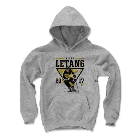 Pittsburgh Penguins Kris Letang Kids Youth Hoodie Kids Youth Hoodie 500 LEVEL Gray S Kids Youth Hoodie