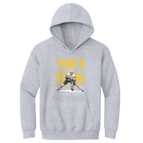 Pittsburgh Penguins Sidney Crosby Kids Youth Hoodie Kids Youth Hoodie 500 LEVEL Gray S Kids Youth Hoodie