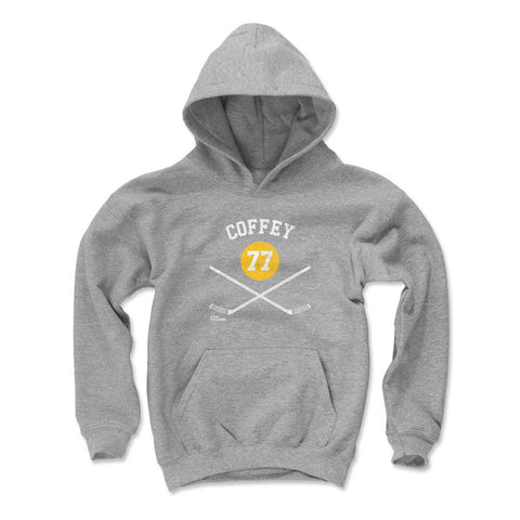 Paul Coffey Pittsburgh 77 Sticks  Kids Youth Hoodie Kids Youth Hoodie 500 LEVEL   