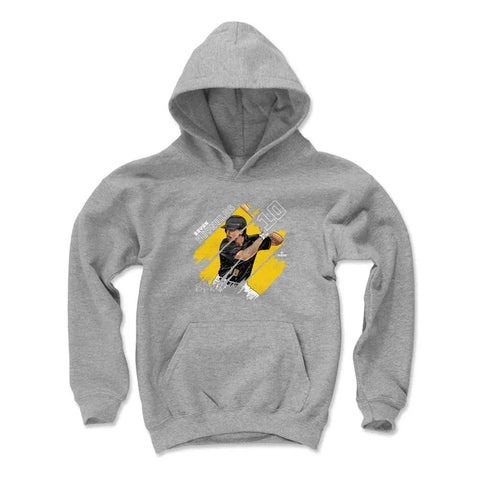 Pittsburgh Pirates Bryan Reynolds Kids Youth Hoodie Kids Youth Hoodie 500 LEVEL Gray S Kids Youth Hoodie