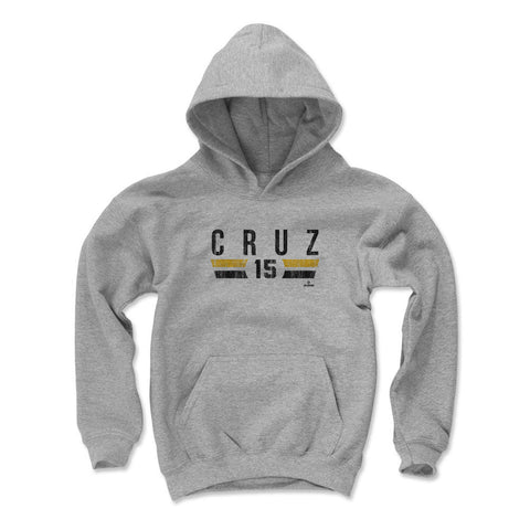 Pittsburgh Pirates Oneil Cruz Kids Youth Hoodie Kids Youth Hoodie 500 LEVEL Gray S Kids Youth Hoodie