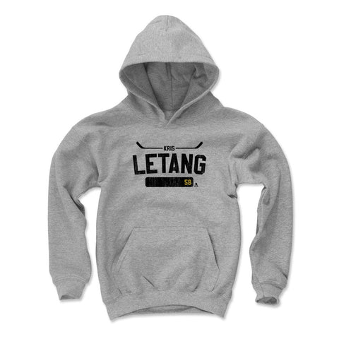 Pittsburgh Penguins Kris Letang Kids Youth Hoodie Kids Youth Hoodie 500 LEVEL Gray S Kids Youth Hoodie