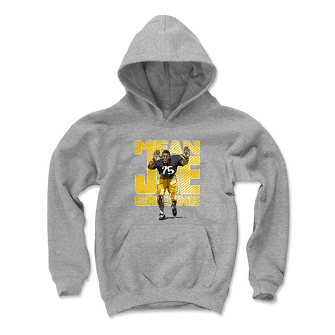 Joe Greene Bold  Kids Youth Hoodie Kids Youth Hoodie 500 LEVEL Gray S Kids Youth Hoodie