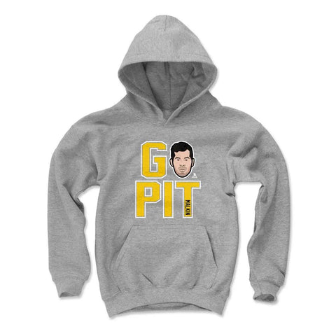 Pittsburgh Penguins Evgeni Malkin Kids Youth Hoodie Kids Youth Hoodie 500 LEVEL Gray S Kids Youth Hoodie