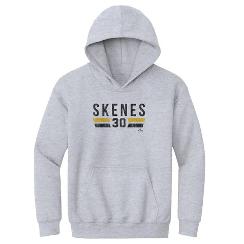 Pittsburgh Pirates Paul Skenes Kids Youth Hoodie Kids Youth Hoodie 500 LEVEL Gray S Kids Youth Hoodie