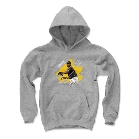 Pittsburgh Pirates Ke'Bryan Hayes Kids Youth Hoodie Kids Youth Hoodie 500 LEVEL Gray S Kids Youth Hoodie