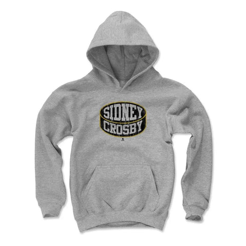 Pittsburgh Penguins Sidney Crosby Kids Youth Hoodie Kids Youth Hoodie 500 LEVEL Gray S Kids Youth Hoodie