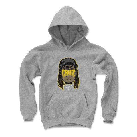 Pittsburgh Pirates Oneil Cruz Kids Youth Hoodie Kids Youth Hoodie 500 LEVEL Gray S Kids Youth Hoodie