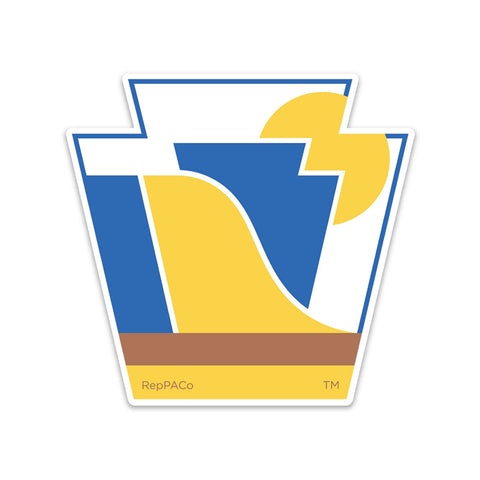 RepresentPA Pennsylvania Sticker | Keystone-Shaped