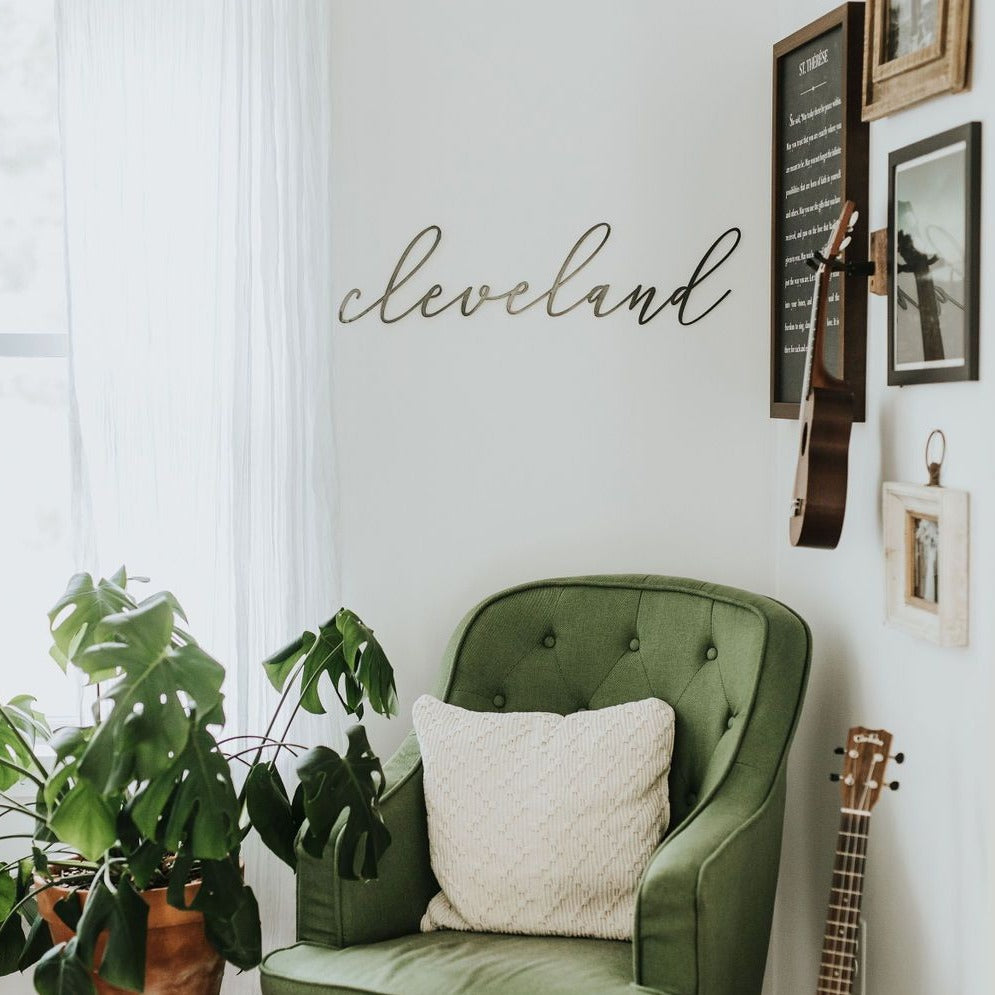 Cleveland Ohio Script Sign Wall Decor Default Title Default Title ...