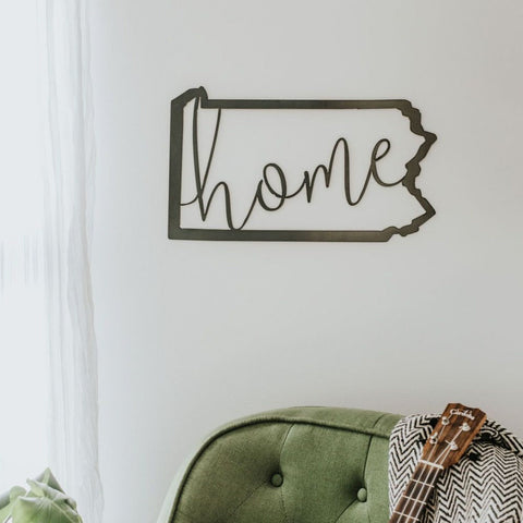 Home Script Wall Decor - Pennsylvania Metal Wall Art by Keystone Steel Co