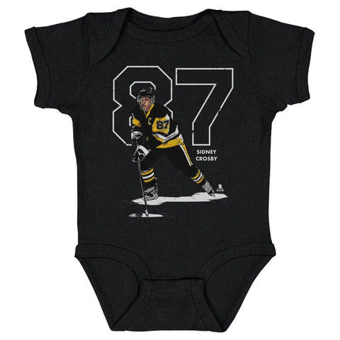 Pittsburgh Penguins Sidney Crosby Kids Baby Onesie Kids Baby Onesie 500 LEVEL Black 6M Kids Baby Onesie