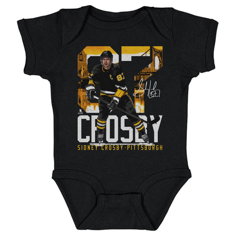 Pittsburgh Penguins Sidney Crosby Kids Baby Onesie Kids Baby Onesie 500 LEVEL Black 6M Kids Baby Onesie