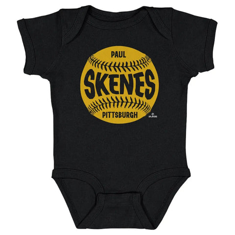 Pittsburgh Pirates Paul Skenes Kids Baby Onesie Kids Baby Onesie 500 LEVEL Black 6M Kids Baby Onesie