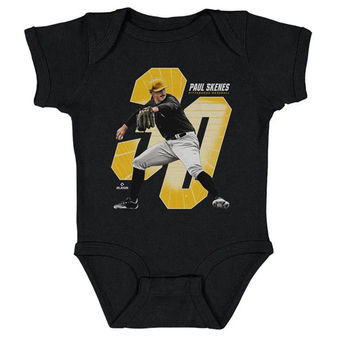 Pittsburgh Pirates Paul Skenes Kids Baby Onesie Kids Baby Onesie 500 LEVEL Black 6M Kids Baby Onesie