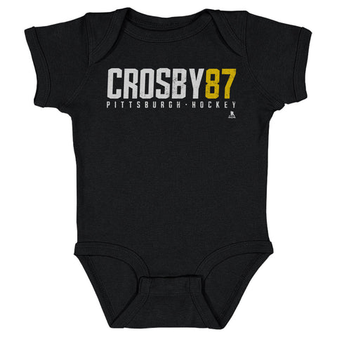 Pittsburgh Penguins Sidney Crosby Kids Baby Onesie Kids Baby Onesie 500 LEVEL Black 6M Kids Baby Onesie