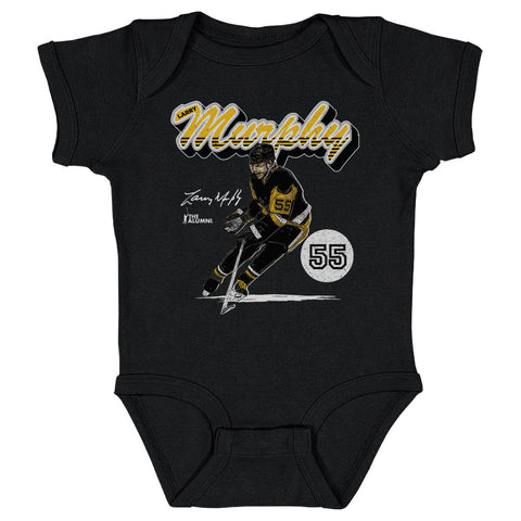 Larry Murphy Pittsburgh Retro Script  Kids Baby Onesie Kids Baby Onesie 500 LEVEL   