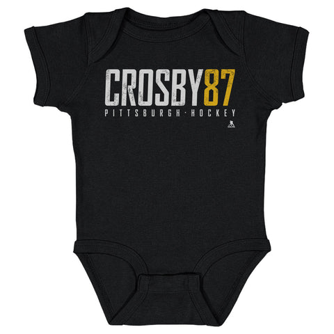 Pittsburgh Penguins Sidney Crosby Kids Baby Onesie Kids Baby Onesie 500 LEVEL Black 6M Kids Baby Onesie