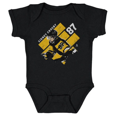 Pittsburgh Penguins Sidney Crosby Kids Baby Onesie Kids Baby Onesie 500 LEVEL Black 6M Kids Baby Onesie