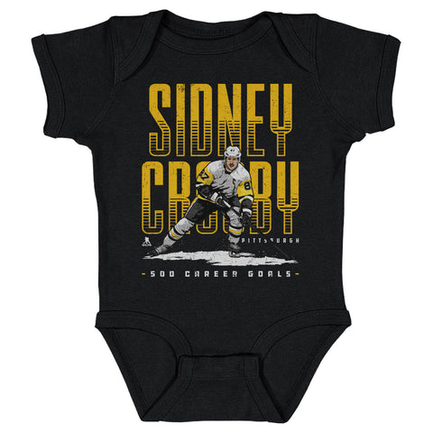 Pittsburgh Penguins Sidney Crosby Kids Baby Onesie Kids Baby Onesie 500 LEVEL Black 6M Kids Baby Onesie