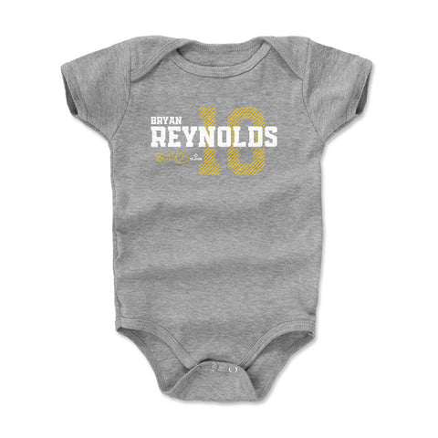 Pittsburgh Pirates Bryan Reynolds Kids Baby Onesie Kids Baby Onesie 500 LEVEL Heather Gray 3-6 Months Kids Baby Onesie