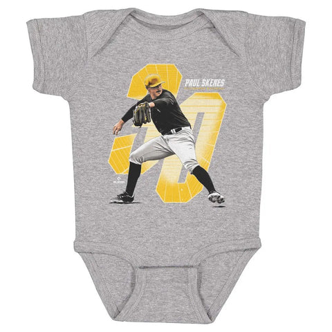 Pittsburgh Pirates Paul Skenes Kids Baby Onesie Kids Baby Onesie 500 LEVEL Heather Gray 6M Kids Baby Onesie