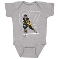 Pittsburgh Penguins Sidney Crosby Kids Baby Onesie Kids Baby Onesie 500 LEVEL Heather Gray 6M Kids Baby Onesie