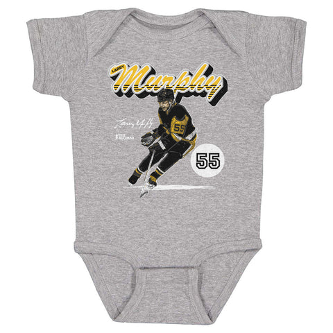 Larry Murphy Pittsburgh Retro Script  Kids Baby Onesie Kids Baby Onesie 500 LEVEL   