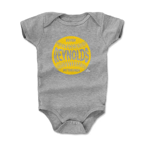 Pittsburgh Pirates Bryan Reynolds Kids Baby Onesie Kids Baby Onesie 500 LEVEL Heather Gray 3-6 Months Kids Baby Onesie