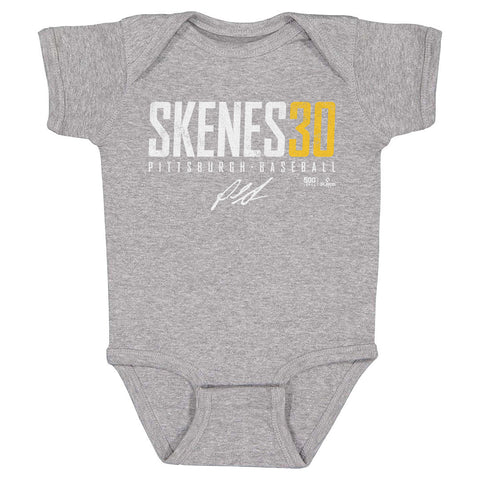 Pittsburgh Pirates Paul Skenes Kids Baby Onesie Kids Baby Onesie 500 LEVEL Heather Gray 6M Kids Baby Onesie