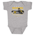 Pittsburgh Pirates Paul Skenes Pittsburgh Headline Kids Baby Onesie Kids Baby Onesie 500 LEVEL Heather Gray 6M Kids Baby Onesie