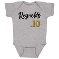 Pittsburgh Pirates Bryan Reynolds Kids Baby Onesie Kids Baby Onesie 500 LEVEL Heather Gray 6M Kids Baby Onesie