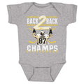 Pittsburgh Penguins Sidney Crosby Kids Baby Onesie Kids Baby Onesie 500 LEVEL Heather Gray 6M Kids Baby Onesie