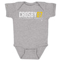 Pittsburgh Penguins Sidney Crosby Kids Baby Onesie Kids Baby Onesie 500 LEVEL Heather Gray 6M Kids Baby Onesie