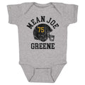 Joe Greene Pittsburgh Helmet Font Kids Baby Onesie Kids Baby Onesie 500 LEVEL   