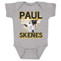 Paul Skenes Pittsburgh Pirates Lightning  | Kids Baby Onesie Kids Baby Onesie 500 LEVEL Heather Gray 6M Kids Baby Onesie