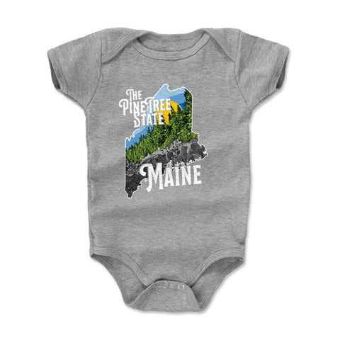 Maine The Pine Tree State Silhouette WHT